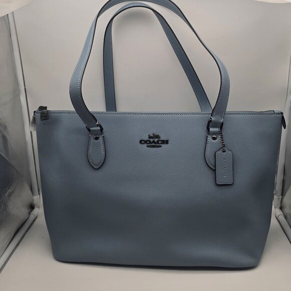 Coach Gallery Tote Cornflower Blue CH285 - Picture 1 of 8